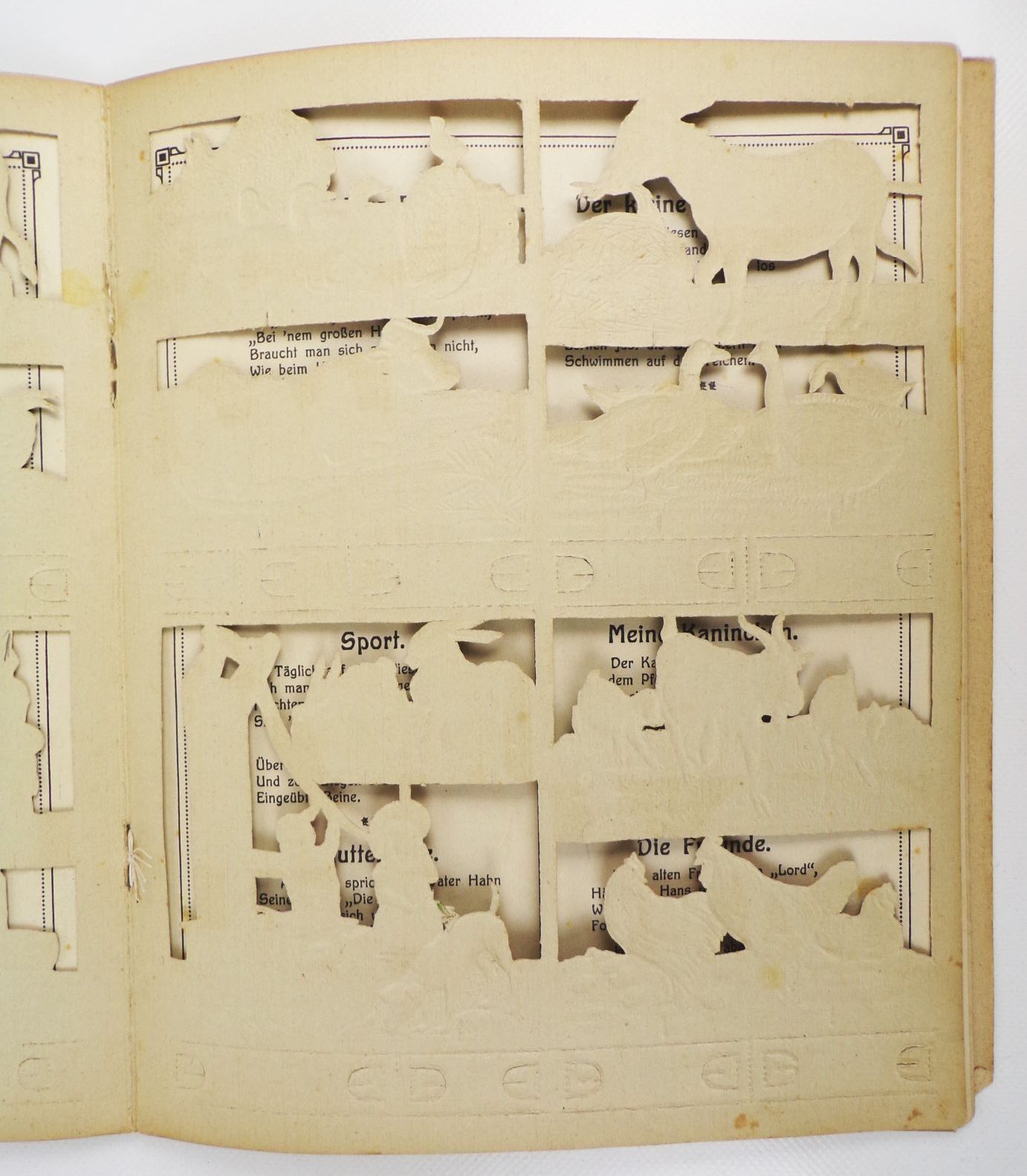 Unsere Lieblingstiere Bilder zum ausschneiden und aufstellen Fröbel Bilder um 1900