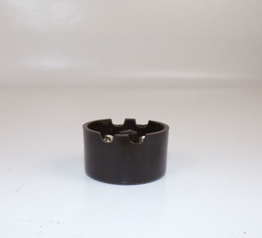 Alte Bakelit Steckdose Radio 2polig Durchmesser 35 mm Schwarz Bastler Elektriker 