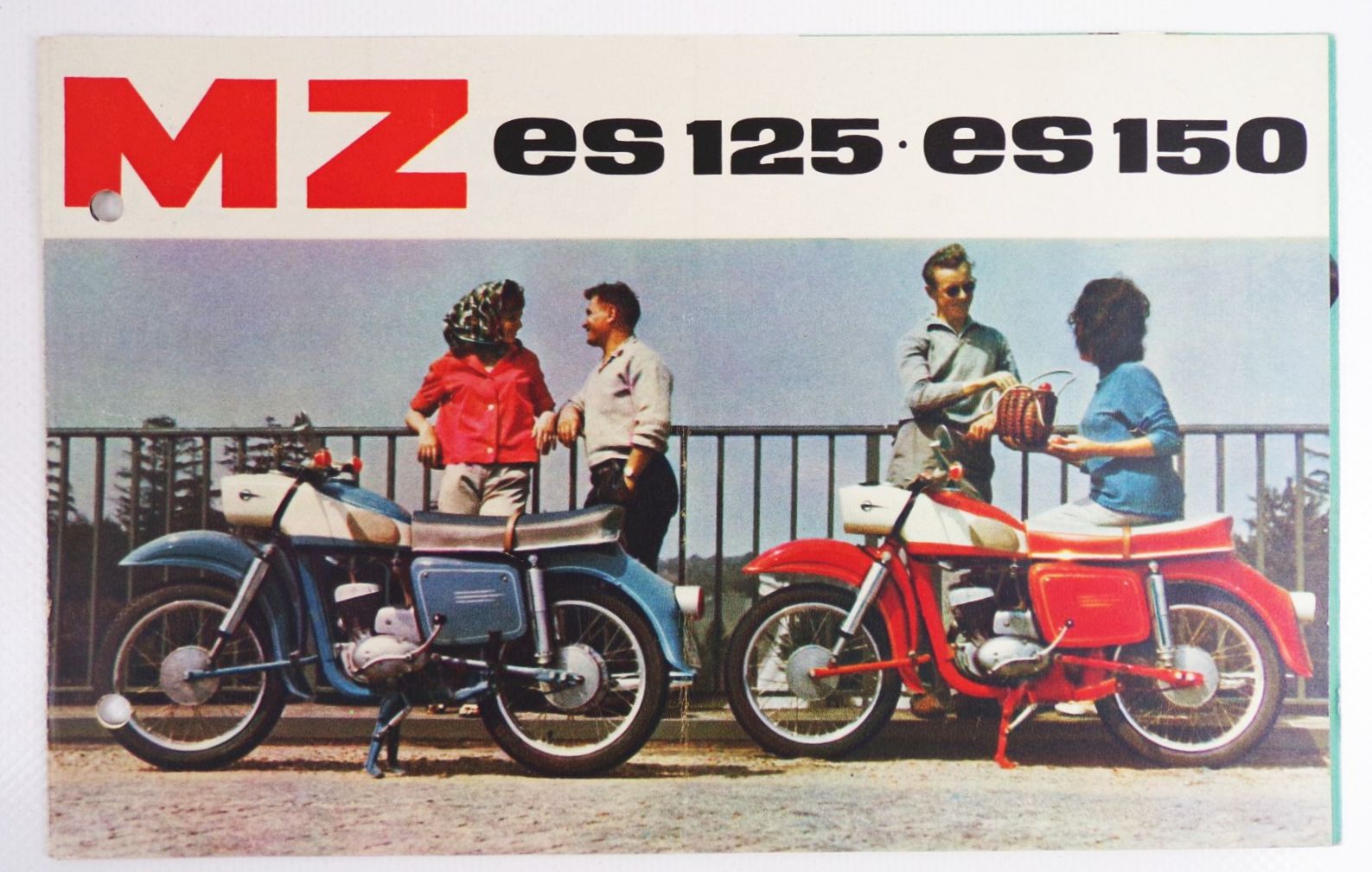 Altes Reklame Prospekt MZ Motorrad ES125 ES150 DDR Altes Reklame Prospekt MZ Motorrad ES125 ES150 DDR
