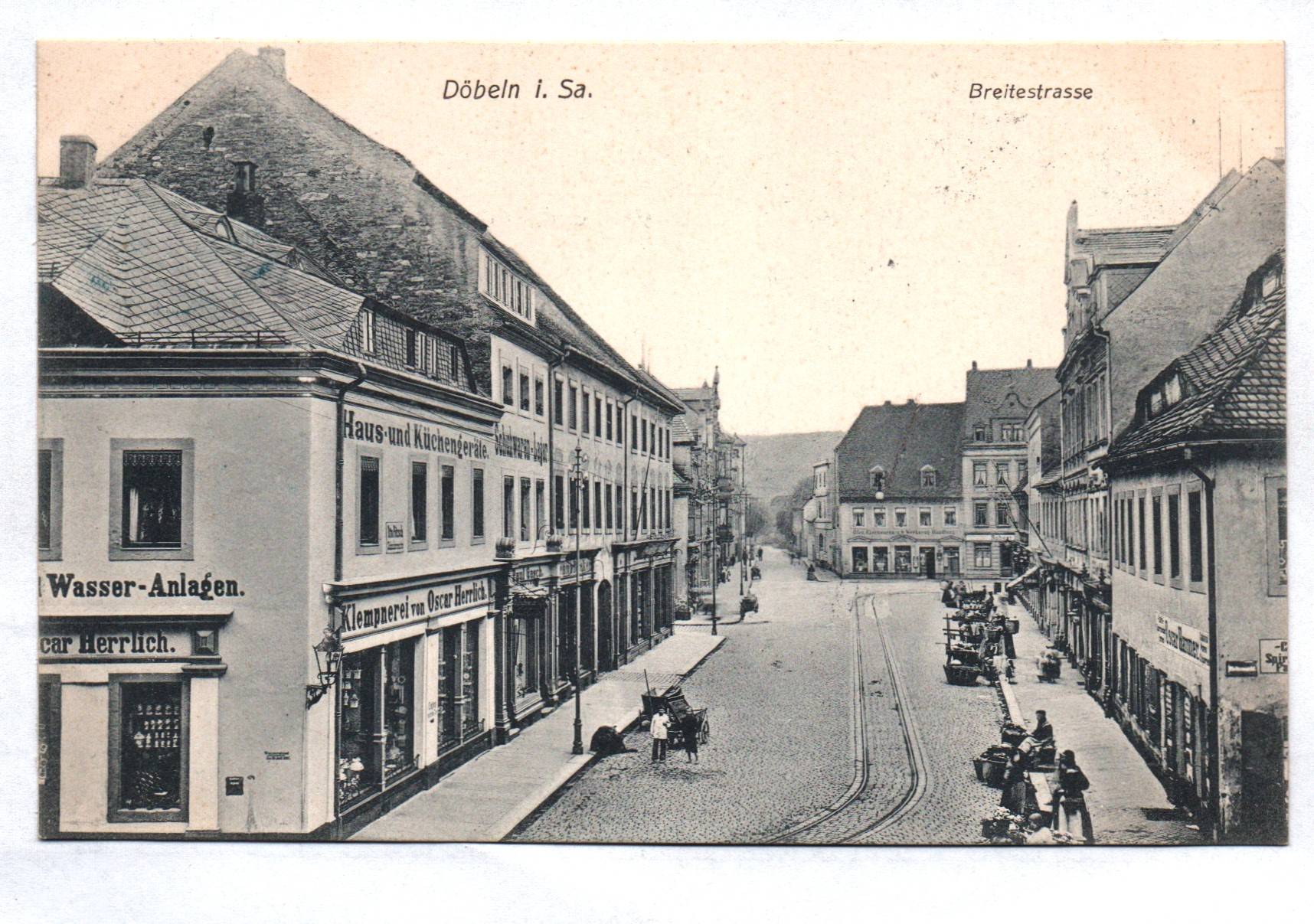 Ak Döbeln in Sachsen Breitestrasse 1909