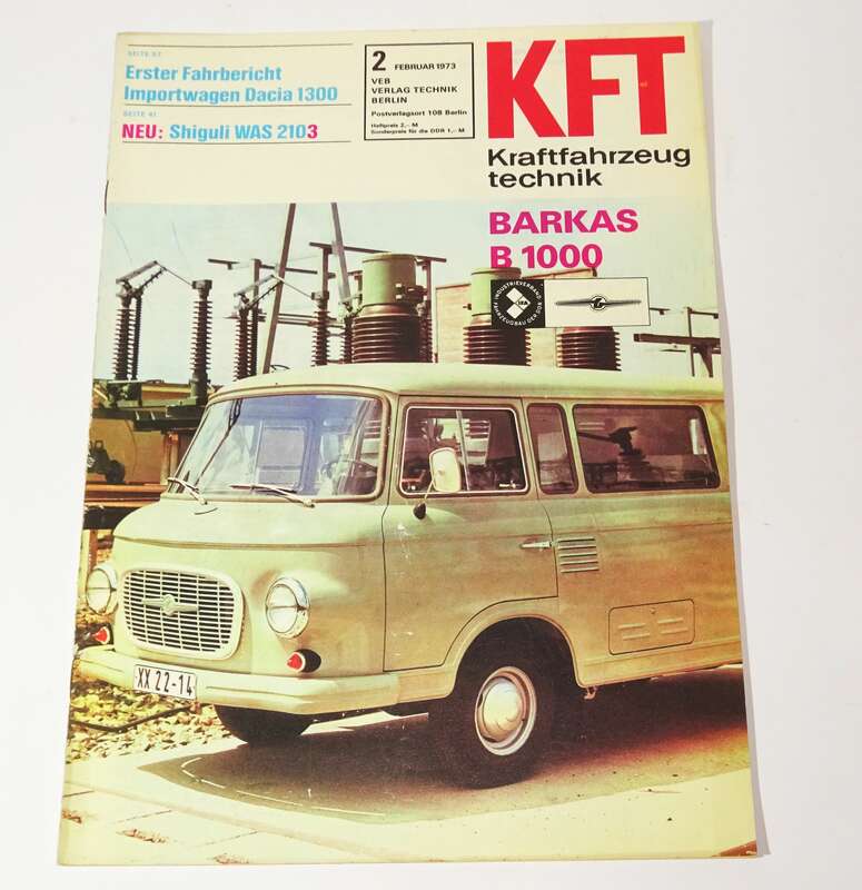 KFT Kraftfahrzeugtechnik Zeitschrift 2  1973 Shiguli WAS 2103 Dacia 1300 Barkas B1000