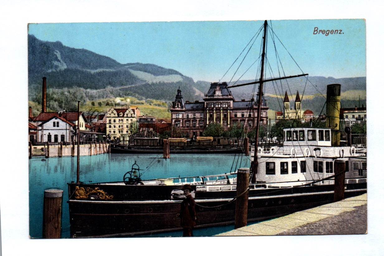 Ak Bregenz Stadt Hafen Österreich | 17950