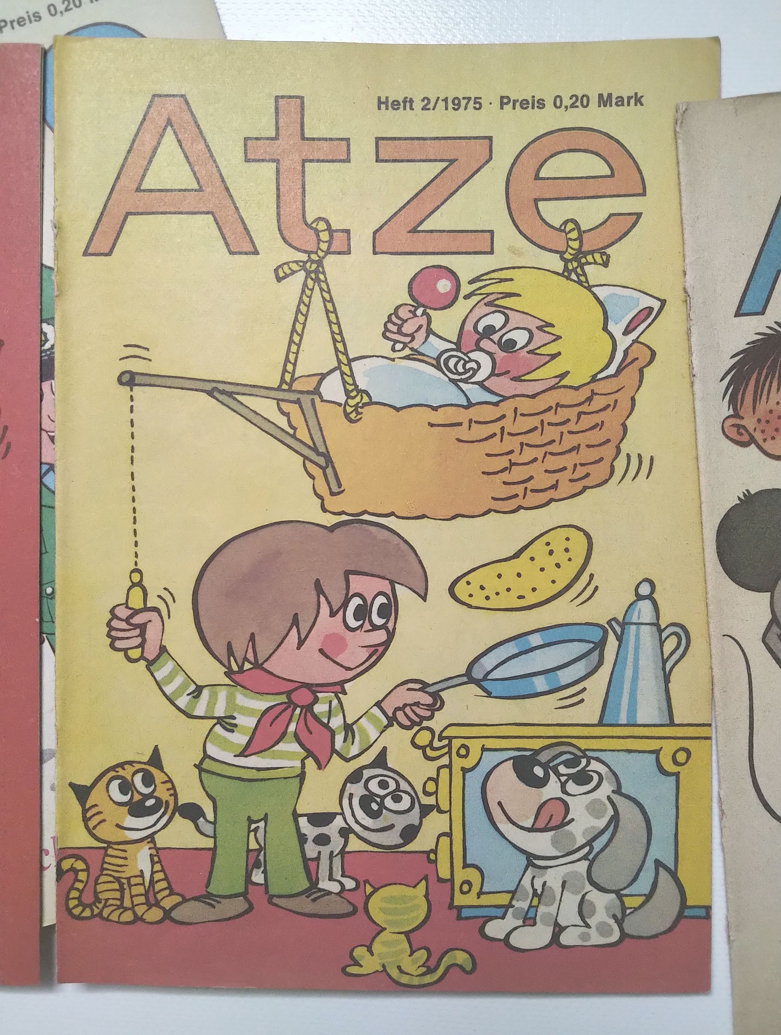 Atze Comics 1 Jahrgang mit 12 Heften Kinder DDR 1975