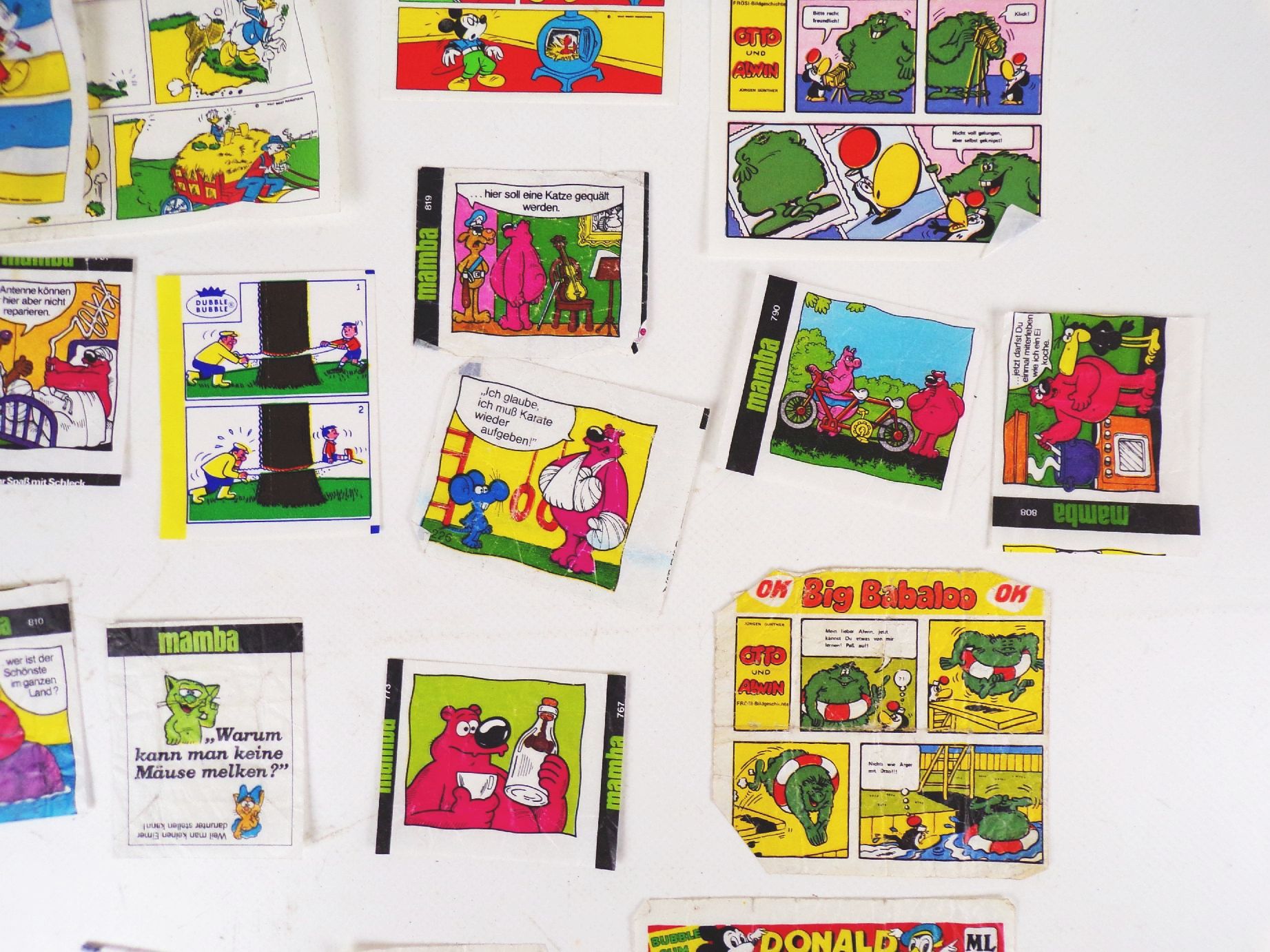 Konvolut Kaugummibilder Big Babaloo Micky Maus Donald 