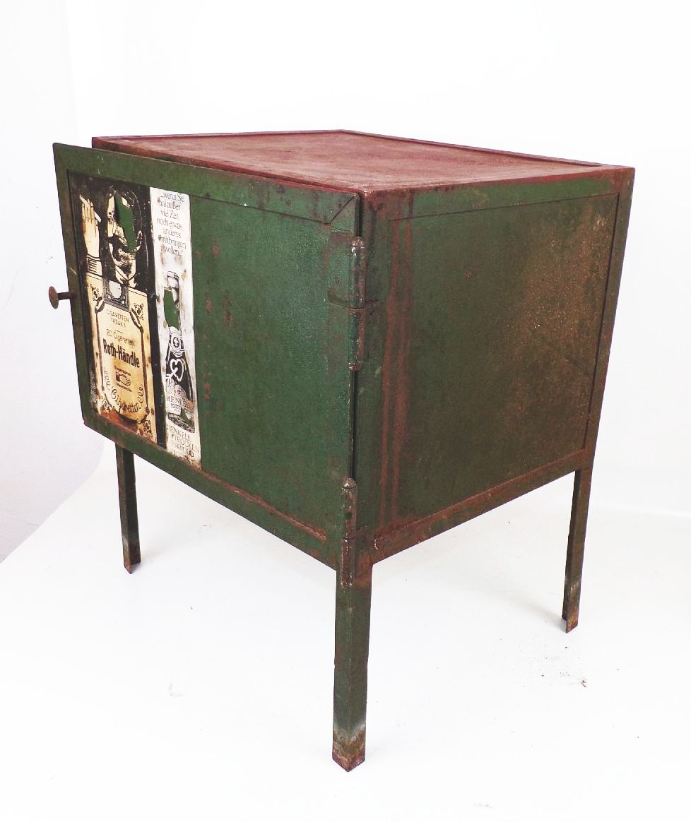 Alter Metallschrank Werkstatt Schrank Industrie Design Loft 