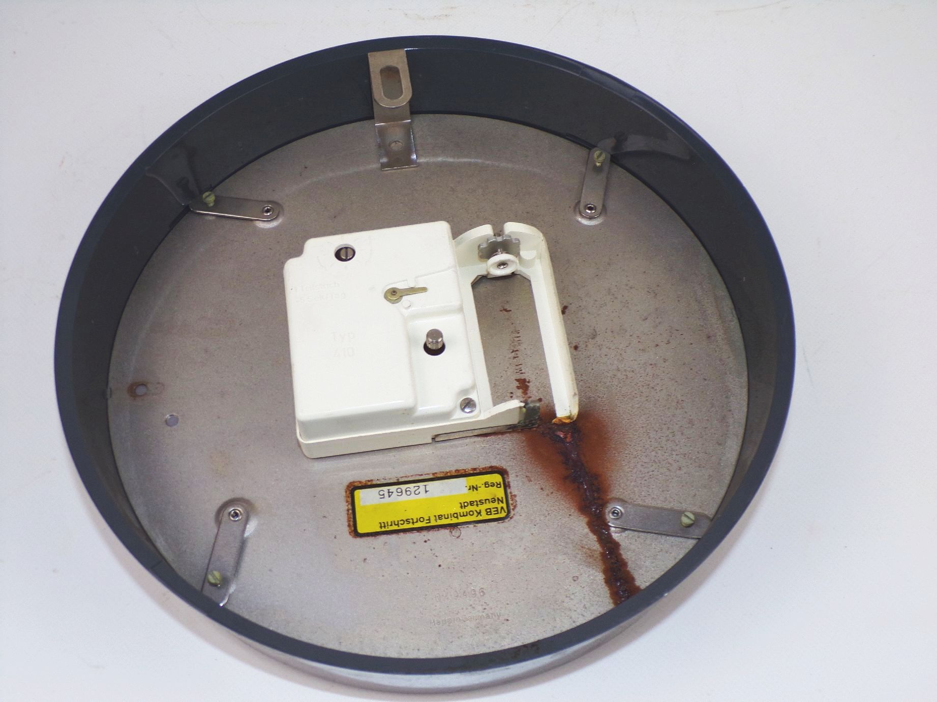 Glashütte elektrochron Wanduhr typ 410 Küchenuhr OVP 