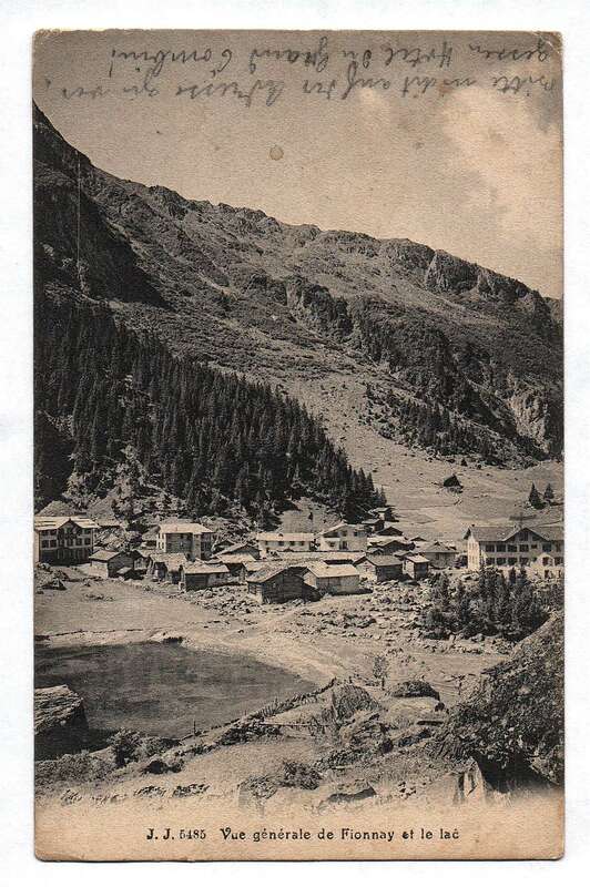Ak Vue generale de Fionnay et le lac 1906