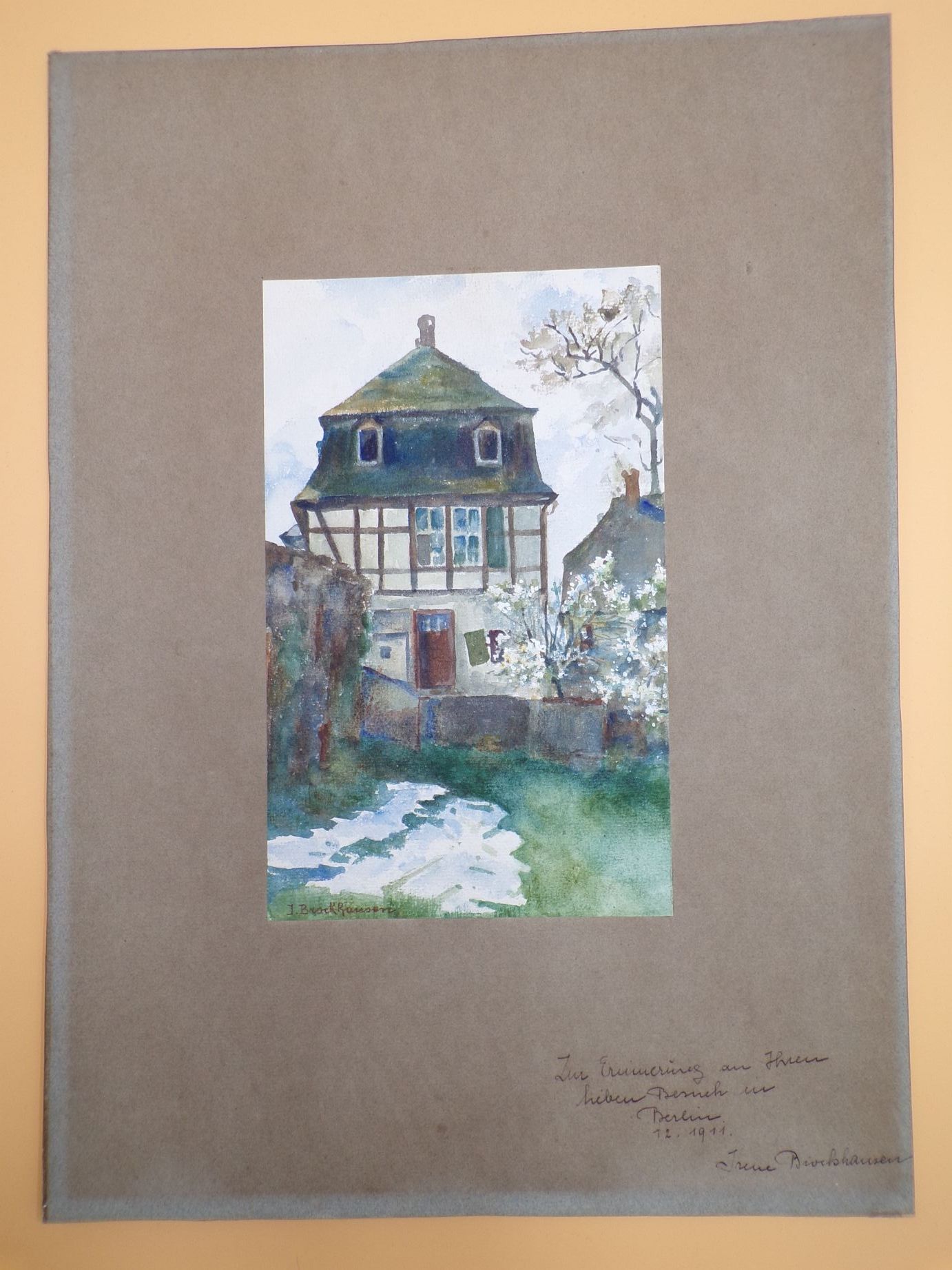 Aquarell Berlin Irene Brockhausen 1911 Aquarell Berlin Irene Brockhausen 1911