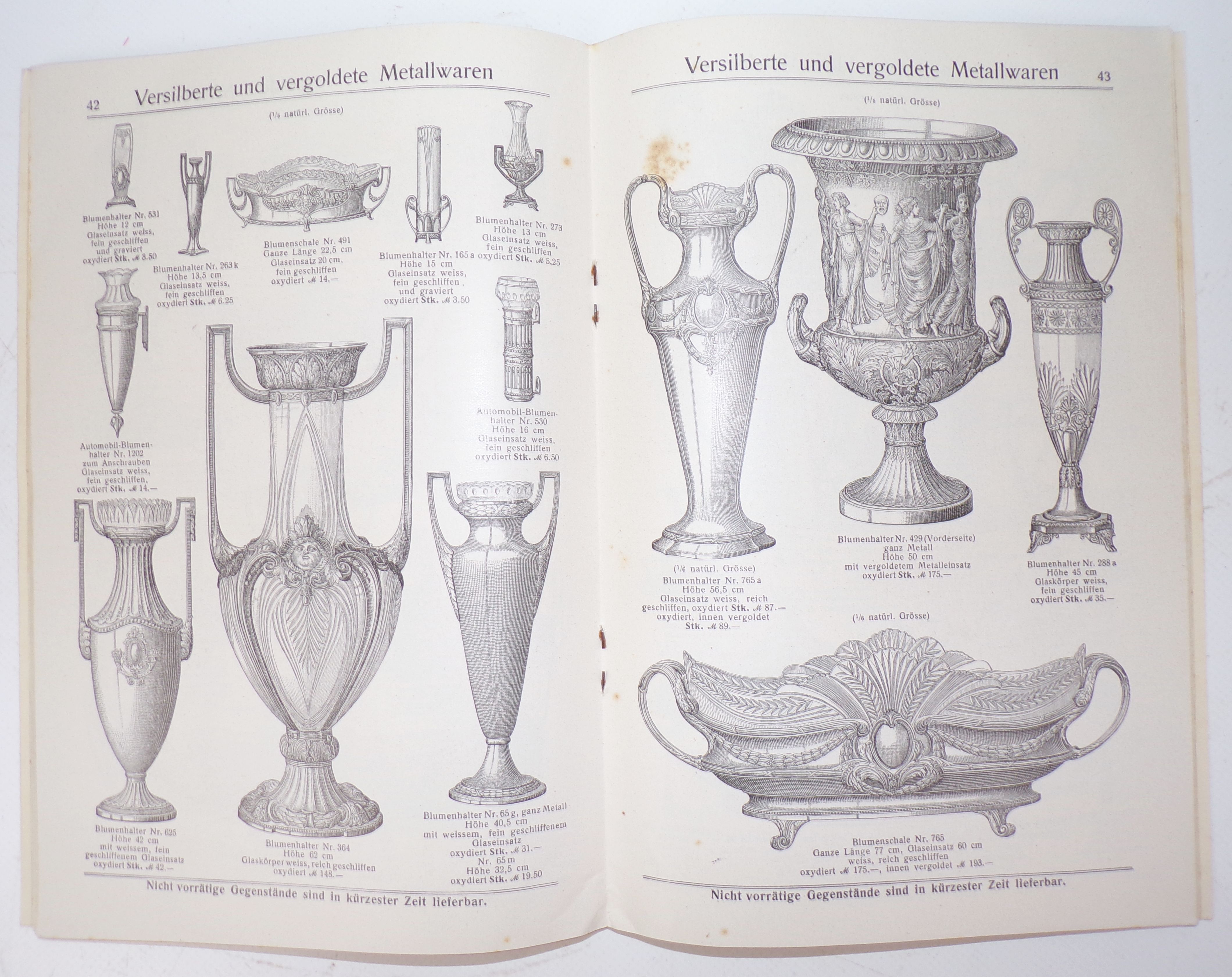 WMF Katalog Niederlage München Württembergische Metallwarenfabrik Geislingen