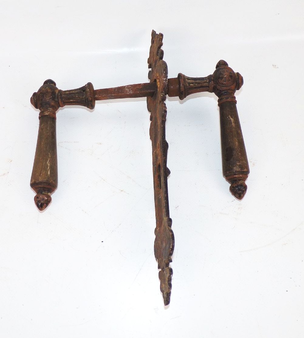 Alte Gründerzeit Türgarnitur Türklinke Antik Türbeschlag um 1880