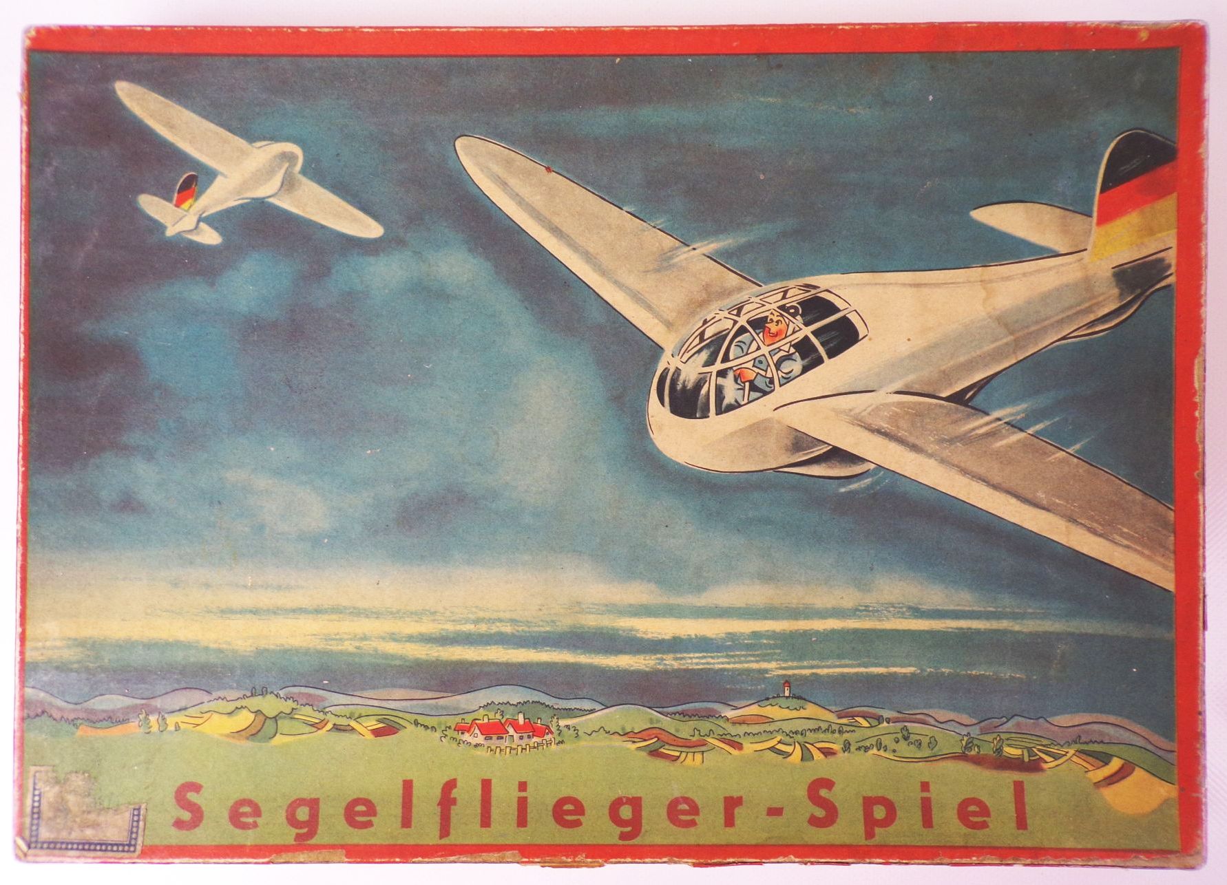 Altes Brettspiel Segelflieger Spiel DDR um 1950