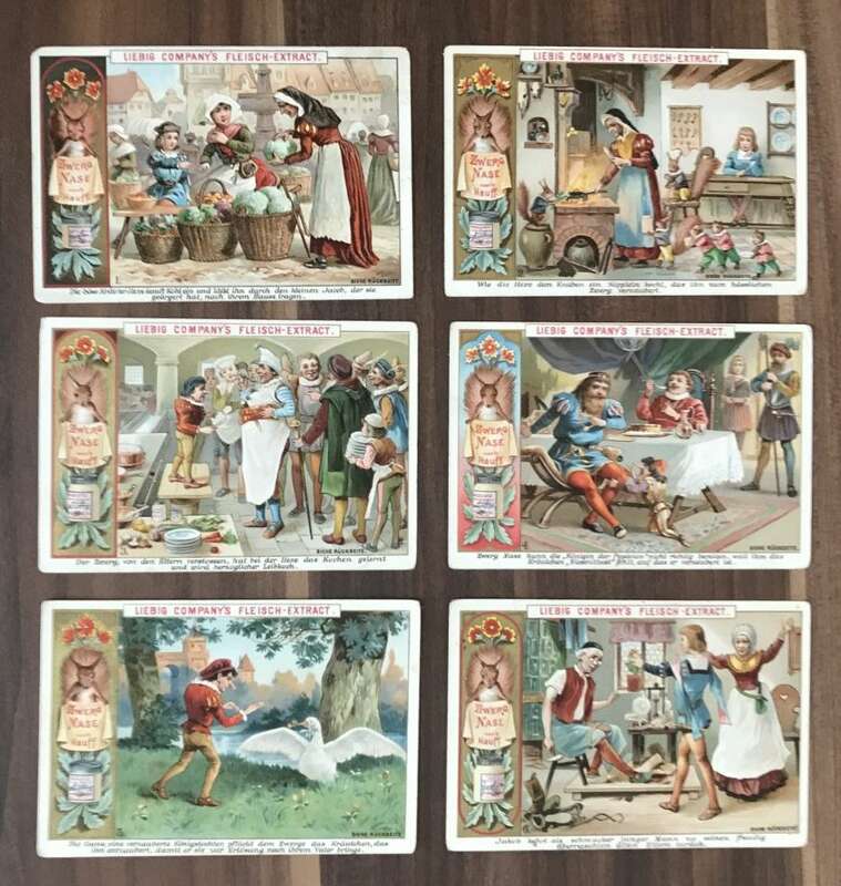 Liebig Sammelbilder Serie Nr 289 Zwergnase 6 Stück