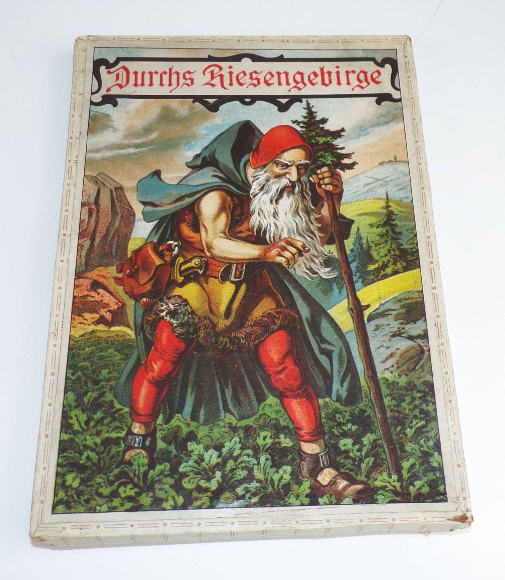 Altes Brettspiel Durchs Riesengebirge Rübezahl Schlesien um 1900