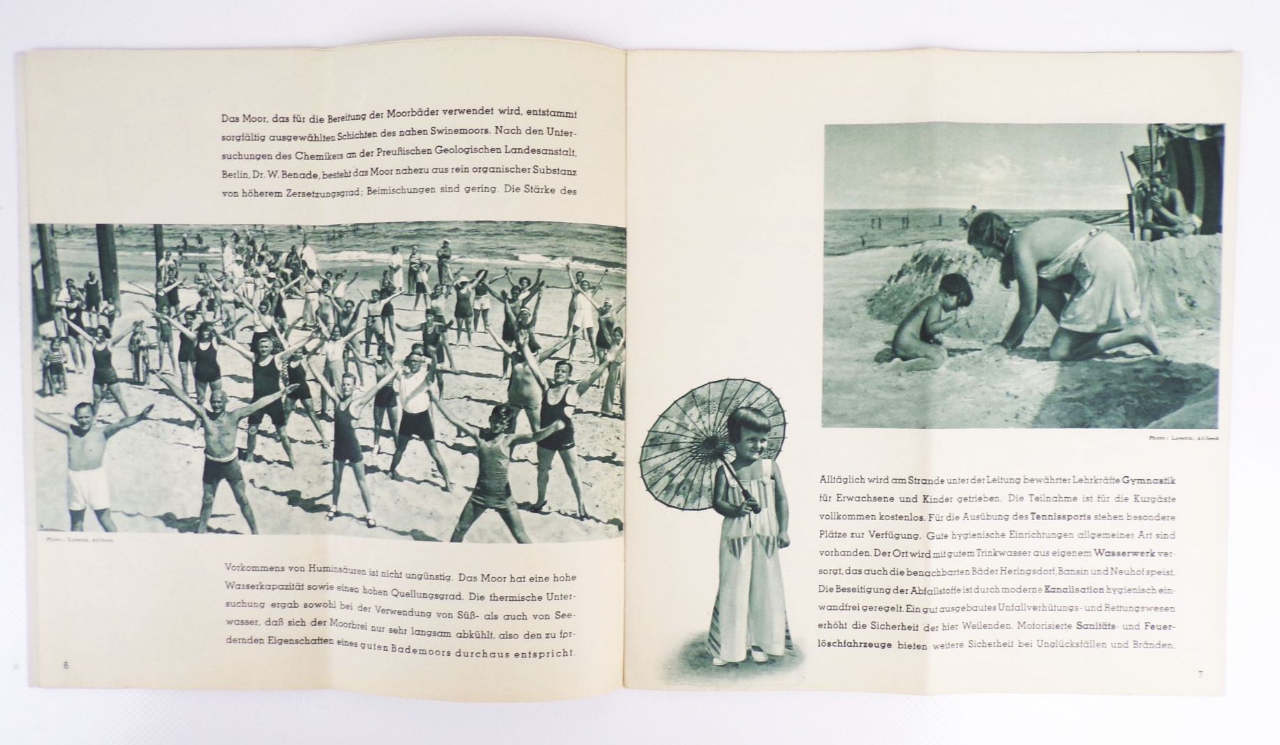 Altes Reiseprospekt Ostseebad Ahlbeck 1937