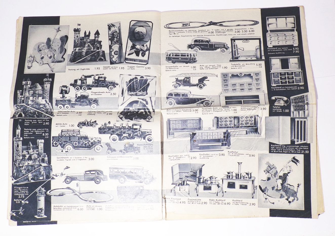 Spielwaren Katalog 1930er Tietz Chemnitz Puppen Militär Spielzeug