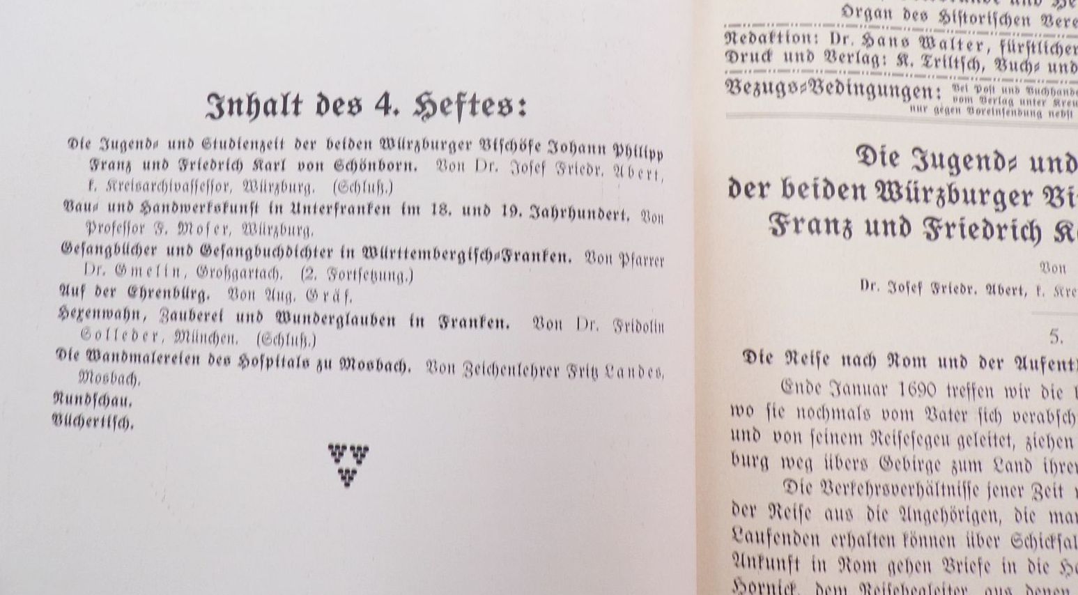 Frankenland Illustrierte Zeitschrift für alle Franken und Frankenfreunde 1914 bis 1921