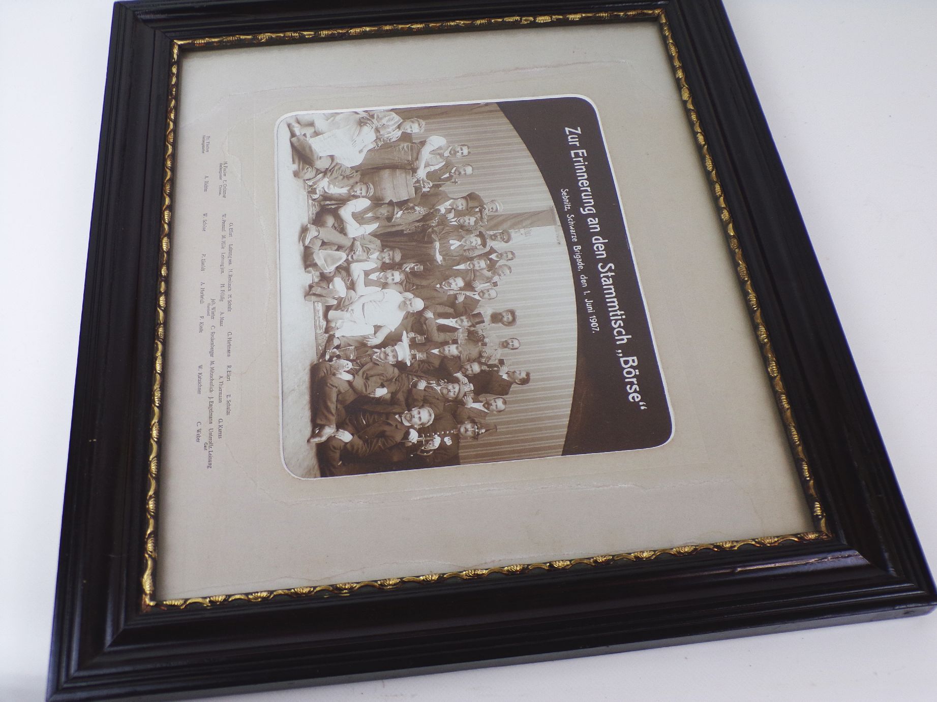 Fotografie Sebnitz Börse Schwarze Brigade 1907 Bilderrahmen 