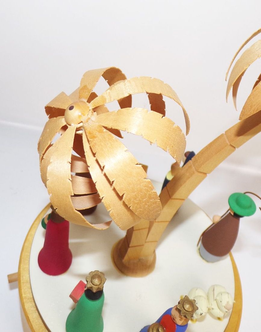 Alte Spieluhr DDR Weihnachten Jesus Geburt Heilige drei Könige Spieldose 