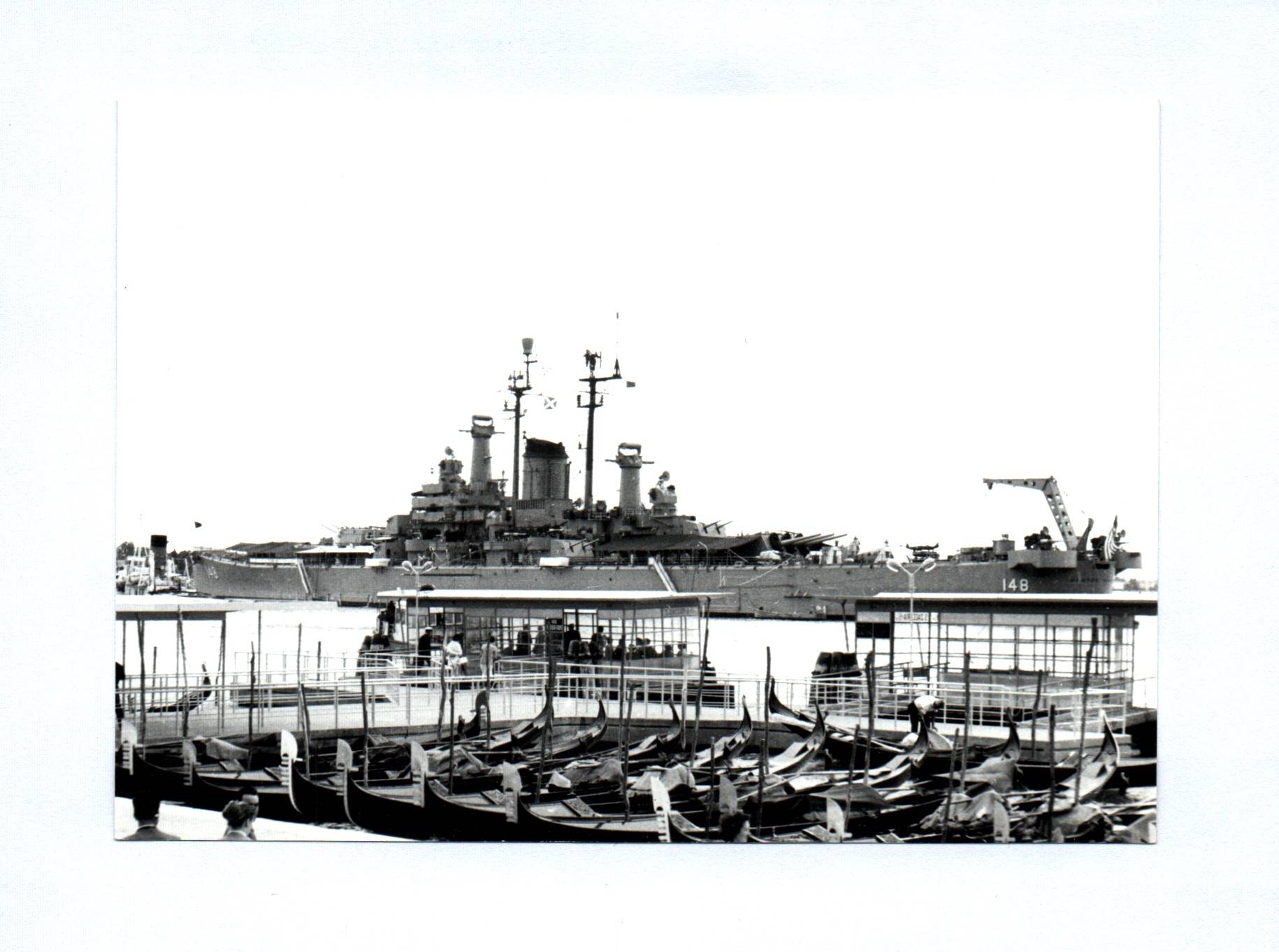 Foto Venedig Amerikanisches Kriegsschiff Juli 1957