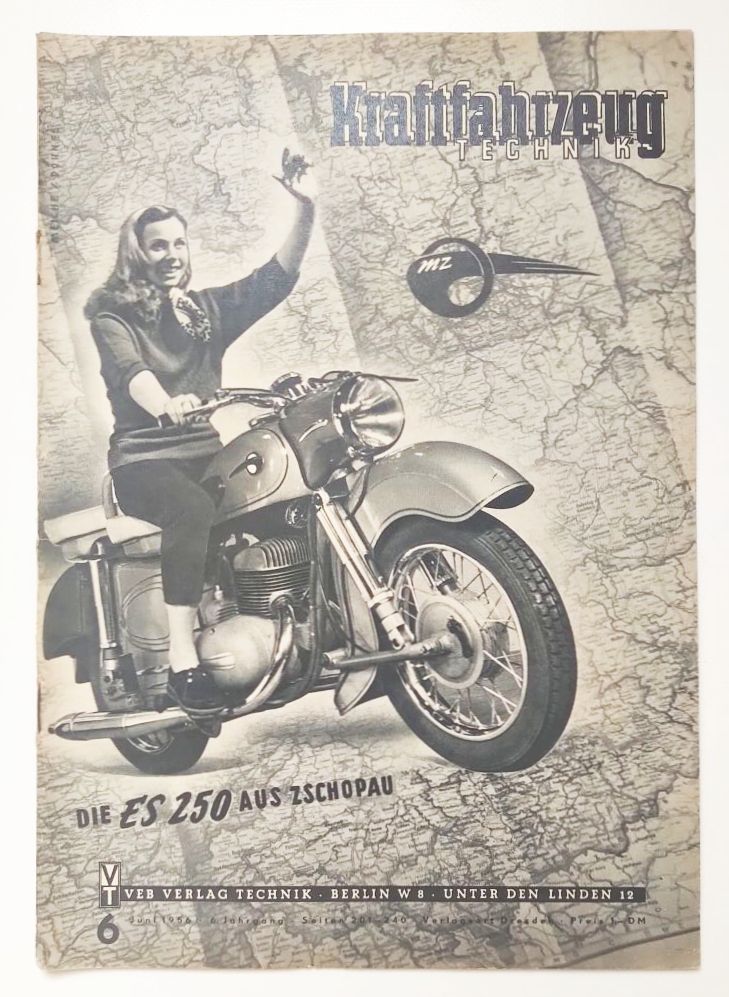 Zeitschrift Kraftfahrzeugtechnik Die ES 250 aus Zschopau 1956 Nr 6 KFT