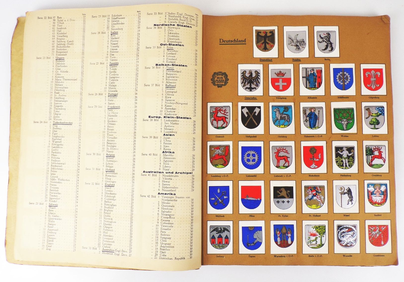 Kurmark Wappenschau Heraldik Sammelbilderalbum Kurmark Wappenschau Heraldik Sammelbilderalbum