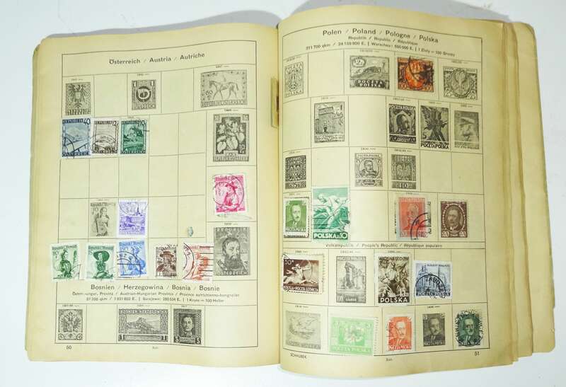 Altes Schaubek Briefmarkenalbum alle Welt mit Briefmarken
