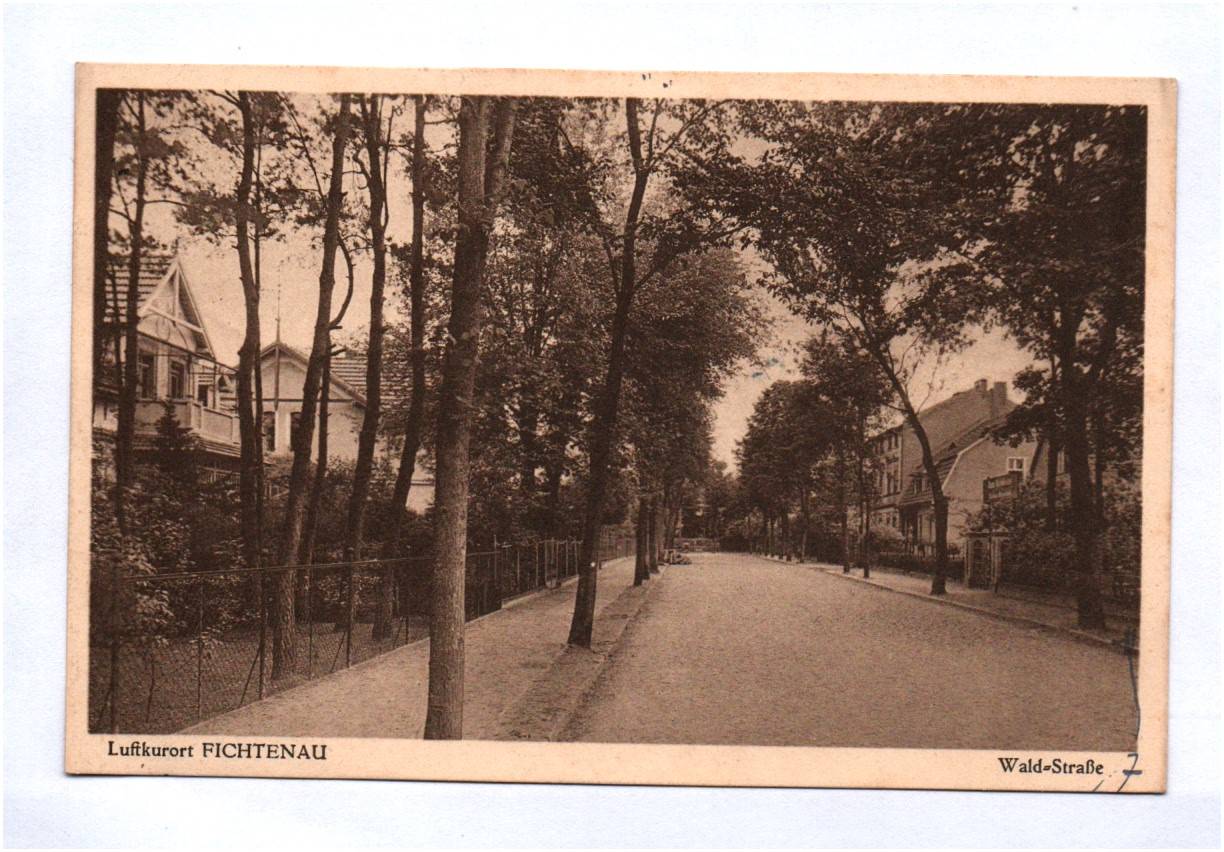 Ak Luftkurort Fichtenau Waldstraße Niederbarnim Berlin 1936 