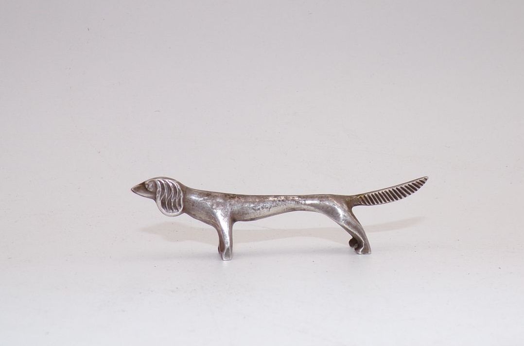 Alte Messerbank Hund Art Deco Bauhaus Deko