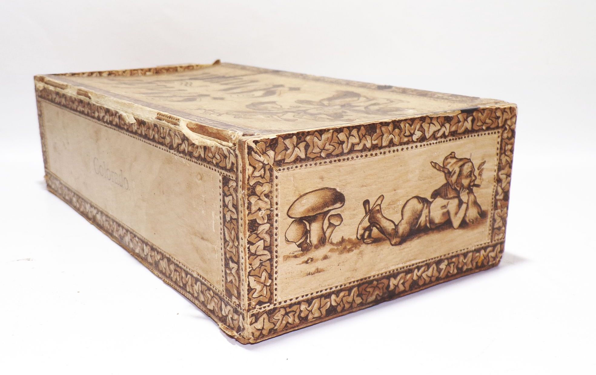 Alte Zigarrenkiste Zwerge Wichtel Gnome Motiv Welche Wonne 1920er 