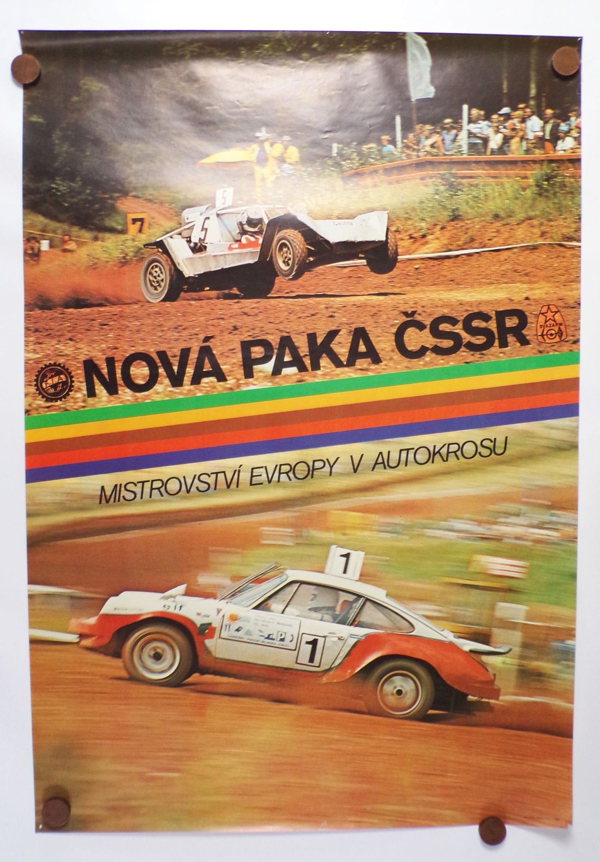 Altes Poster Nova Paka CSSR Motorsport Autocross