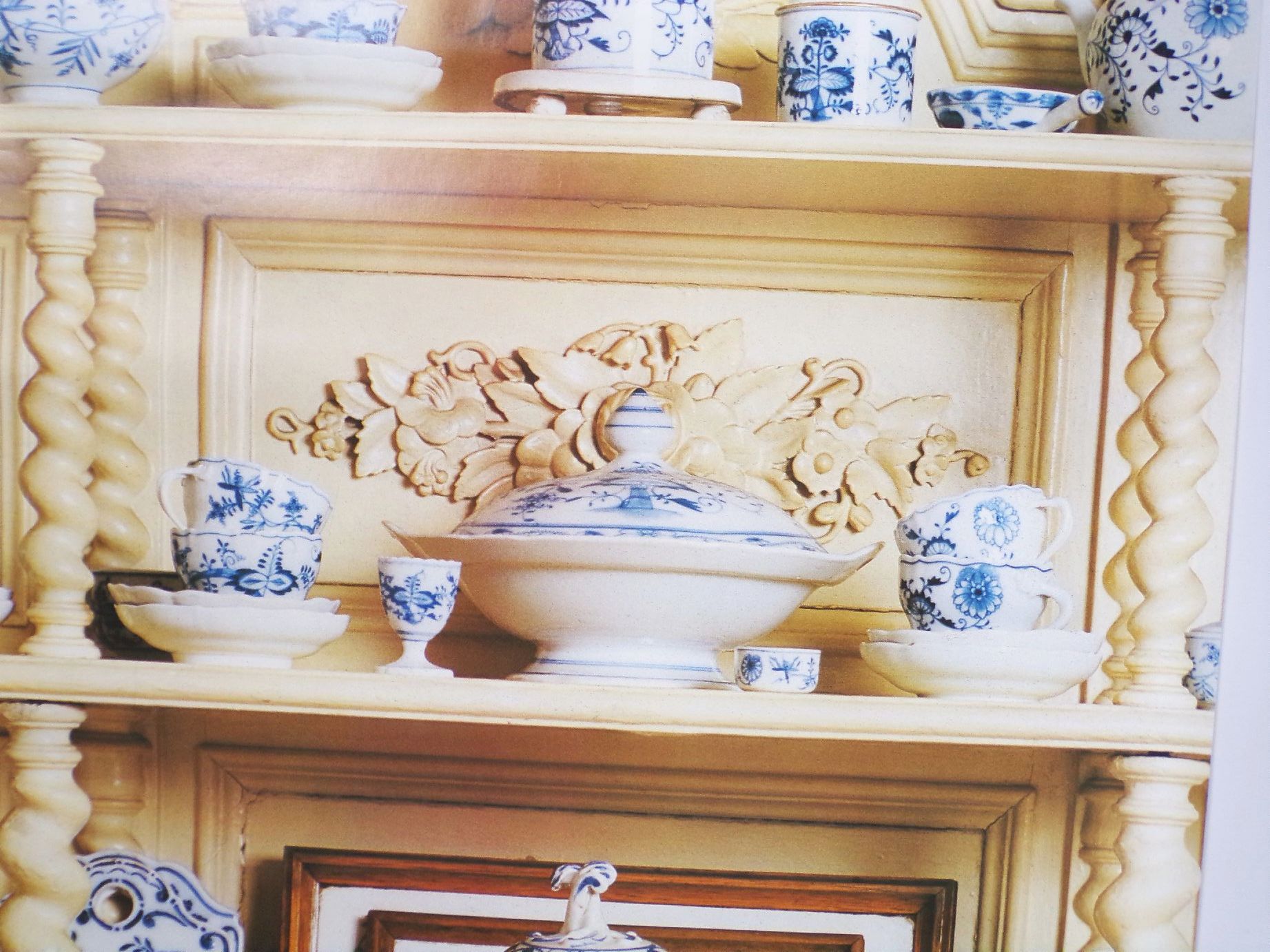 DDR Poster Meissner Porzellan Zwiebelmuster 1986 Beer und Staube Plakat