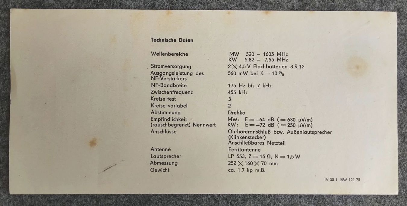 Originale Garantie Urkunde 1975 Stern Party 1200 VEB Kombinat Originale Garantie Urkunde 1975 Stern Party 1200 VEB Kombinat