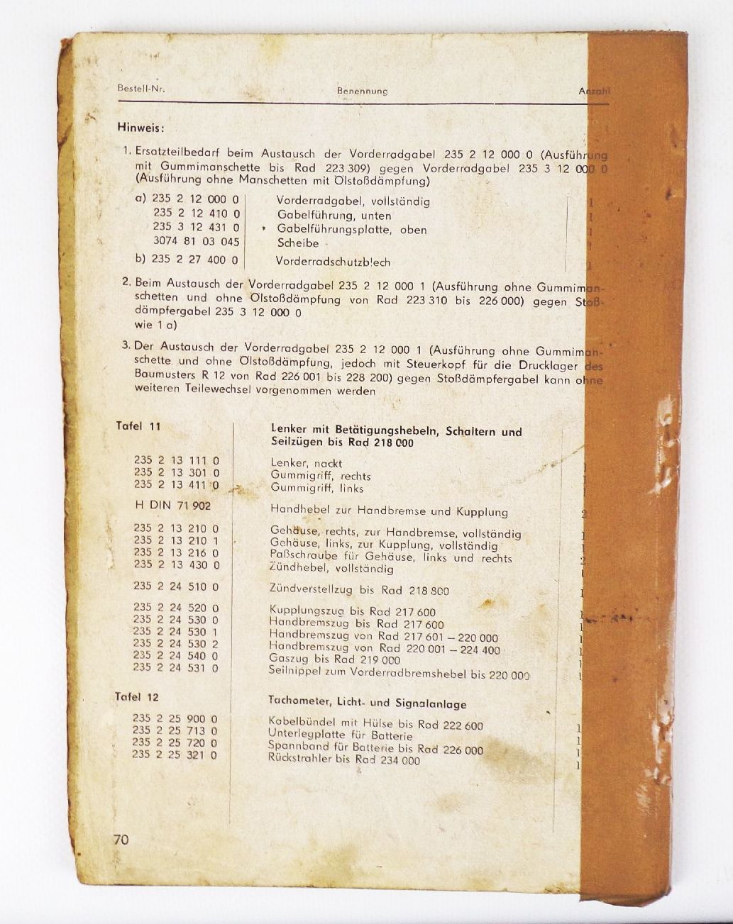 Ersatzteilliste für das 14 PS bis 350 ccm Einzylinder Kraftrad EMW R35-3 Ersatzteilliste für das 14 PS bis 350 ccm Einzylinder Kraftrad EMW R35-3