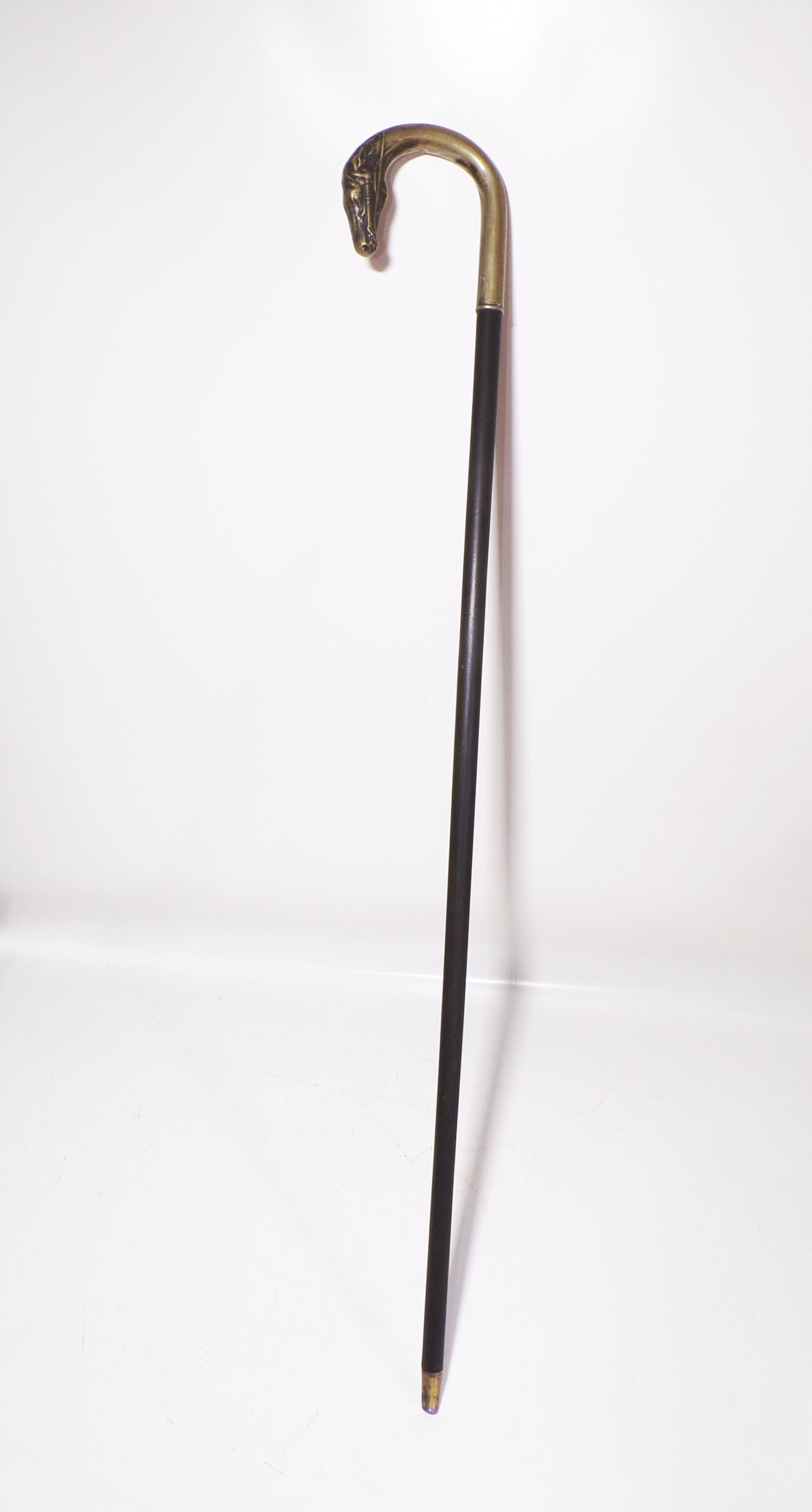  Alter Gehstock Pferdekopf Alpacca Wanderstock Spazierstock