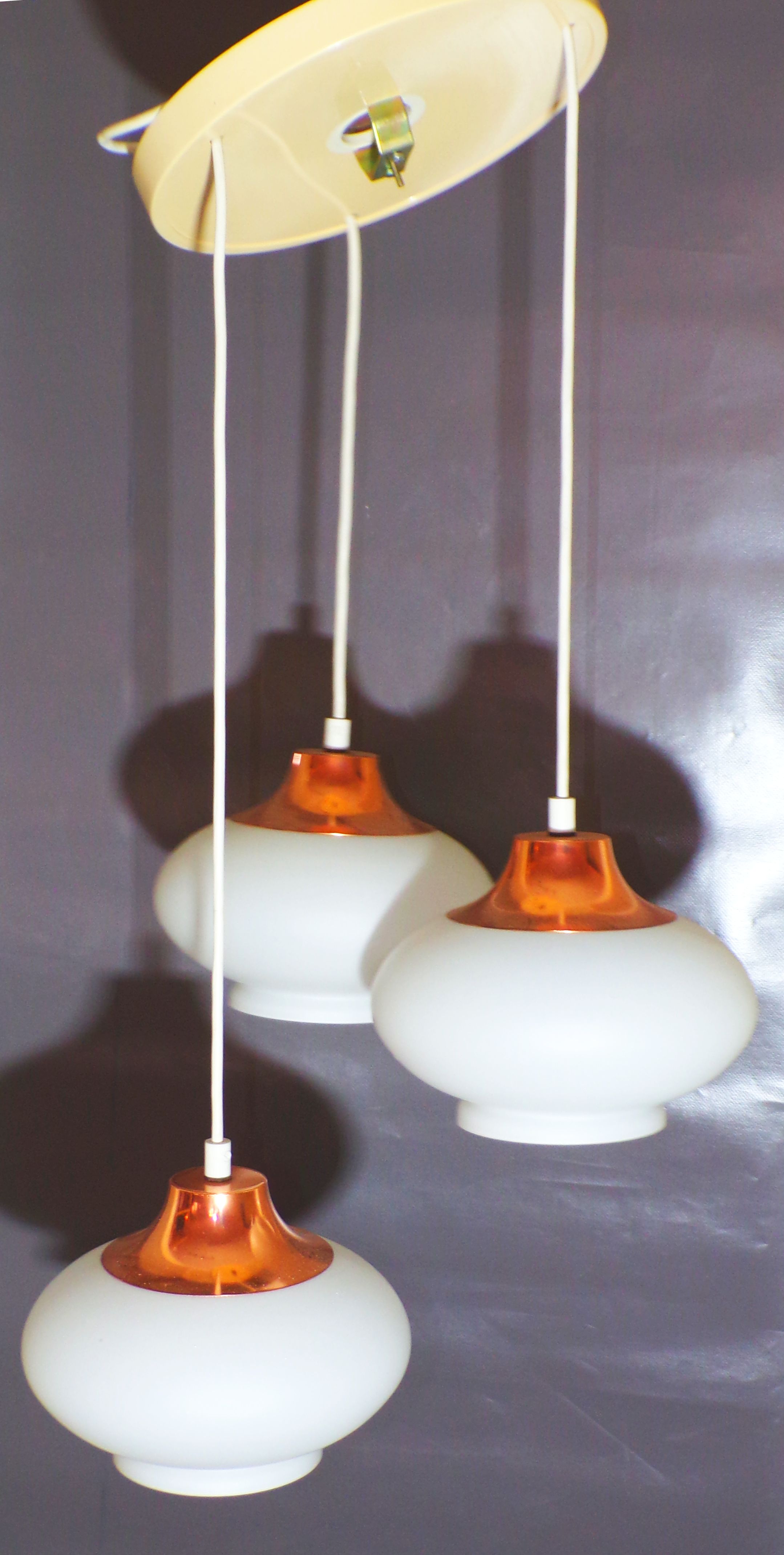 Kaskadenlampe 3flamig Deckenlampe E27 Hängelampe 1970er Lampe