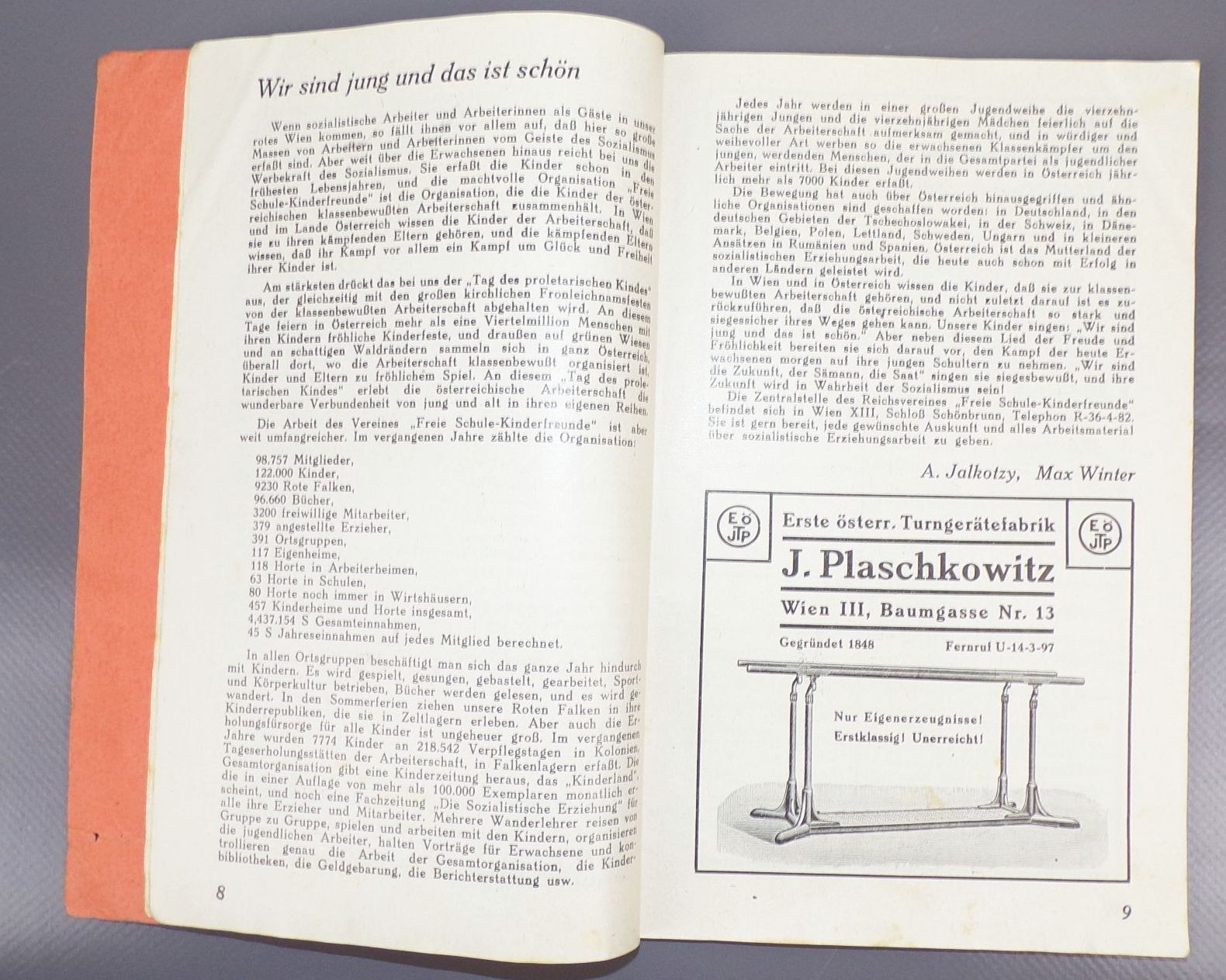 Wien 2 Arbeiter Olympiade 1931 Festführer Sozialisten Sportinternationale 