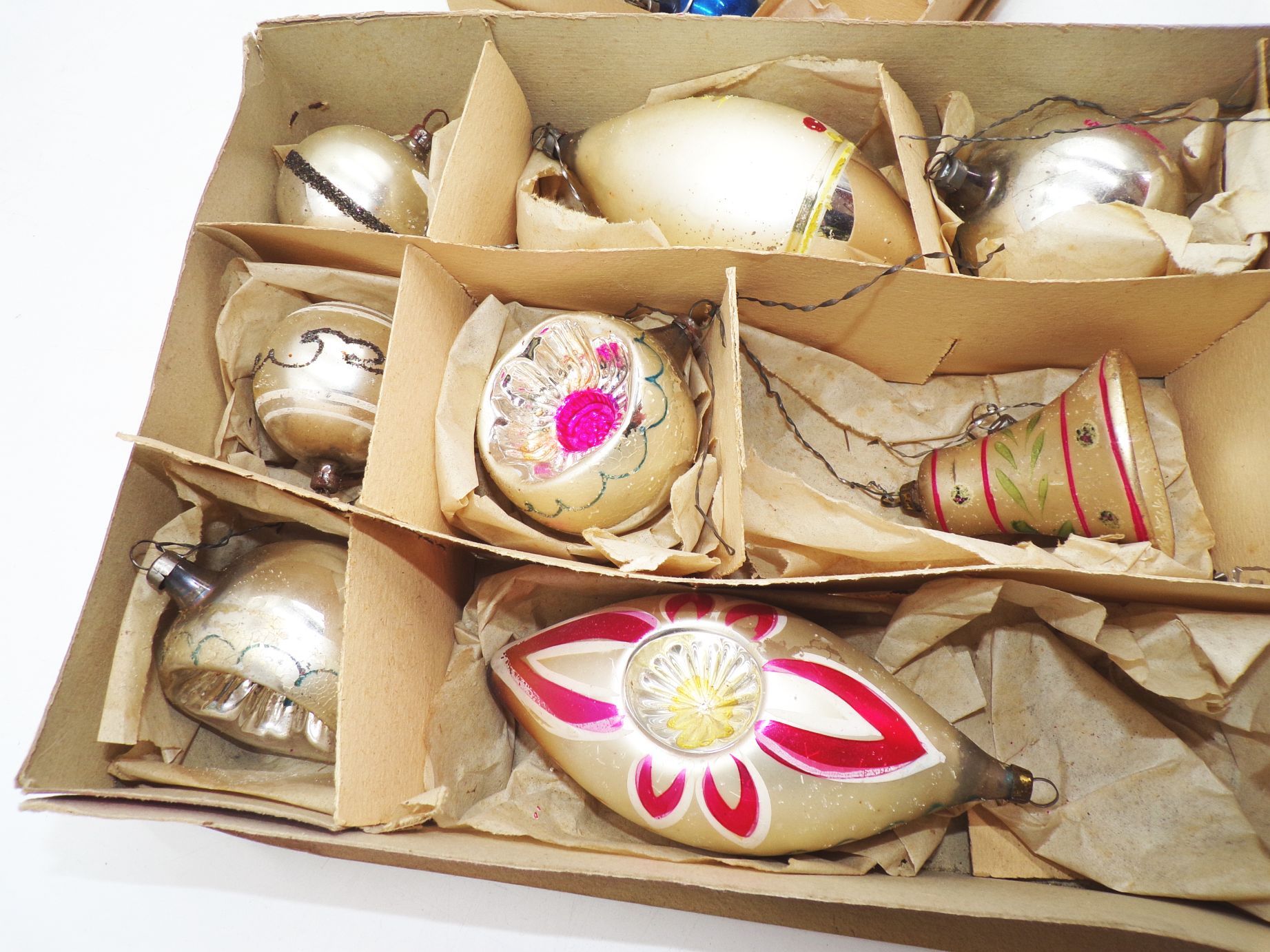 Alter Weihnachtsschmuck Christbaumschmuck Silber Bunt Antik DDR 