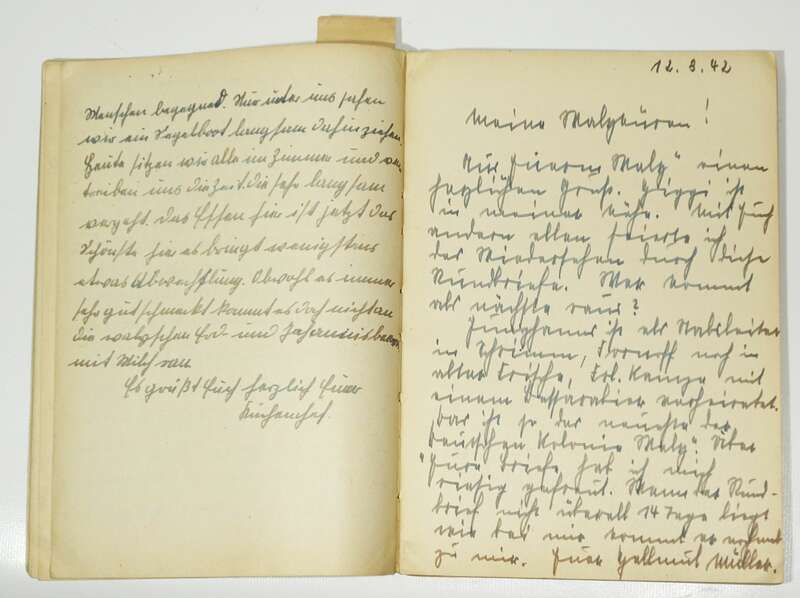 Handgeschriebenes Buch weiblicher RAD 1942 Rundbrief 