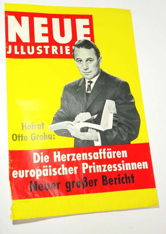 Altes Plakat Otto Groha Herzensaffären europäischer Prinzessinnen 1961