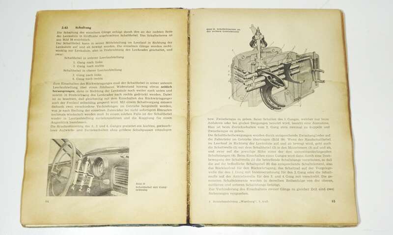 Betriebsanleitung für den Personenkraftwagen Wartburg 1958