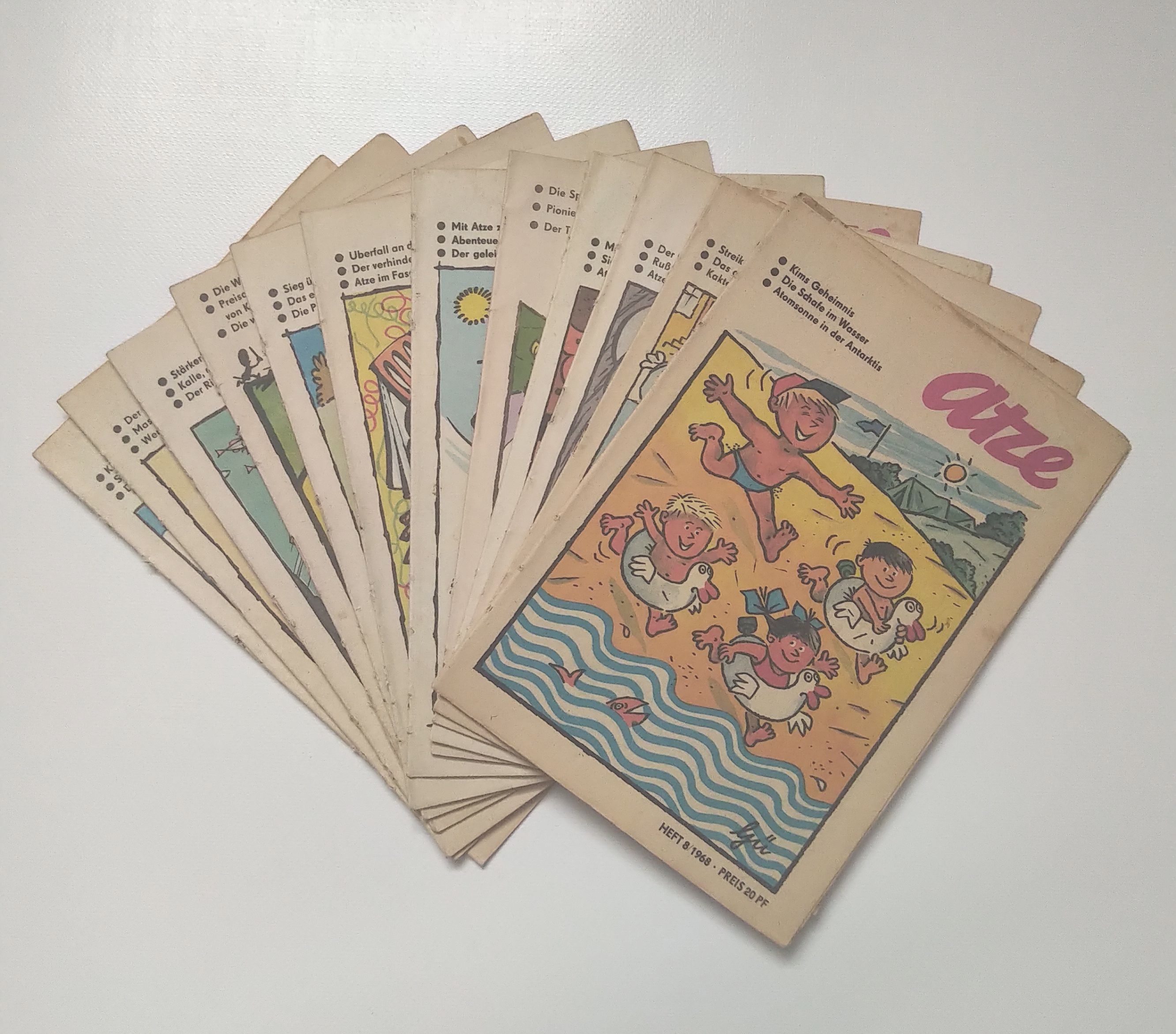 Jahrgang Atze 12 Hefte Kinder Comic DDR 1968 Jahrgang Atze 12 Hefte Kinder Comic DDR 1968