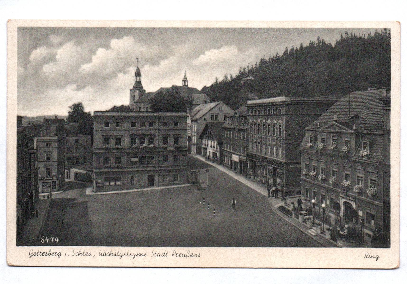 Ak Gottesberg in Schlesien höchstgelegene Stadt Preußens Ring