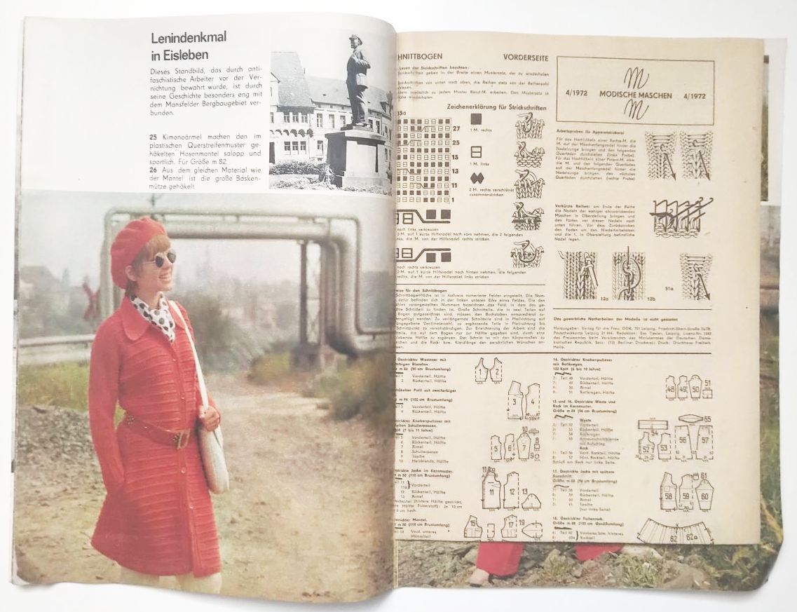 Modische Maschen Frühling 1972 Nr 4 mit Schnittmuster DDR Modezeitschrift Modische Maschen Frühling 1972 Nr 4 mit Schnittmuster DDR Modezeitschrift