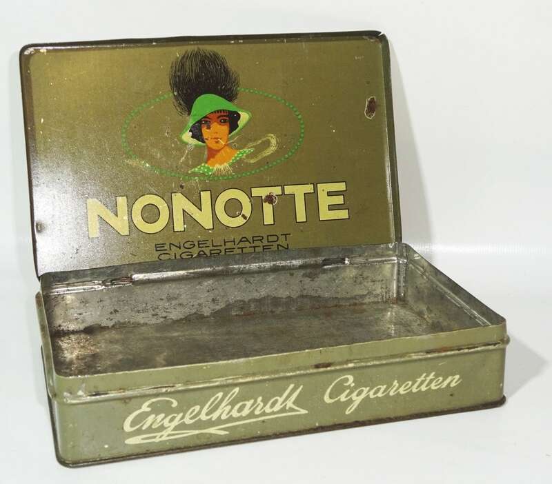 Alte Zigarettendose NONOTTE Engelhardt Cigaretten Bremen 1910er 