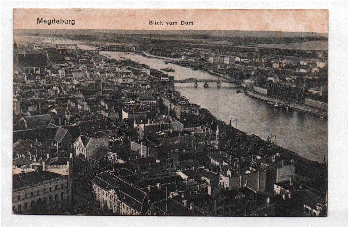 Ak Magdeburg Blick vom Dom um 1915