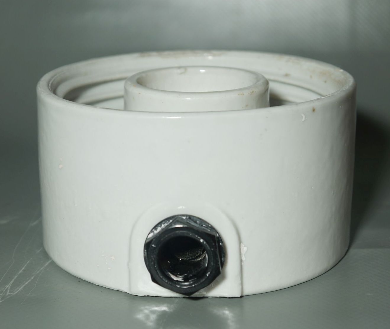 Vintage Kugellampe Keramik Glas Kellerlampe E27 Lampensockel