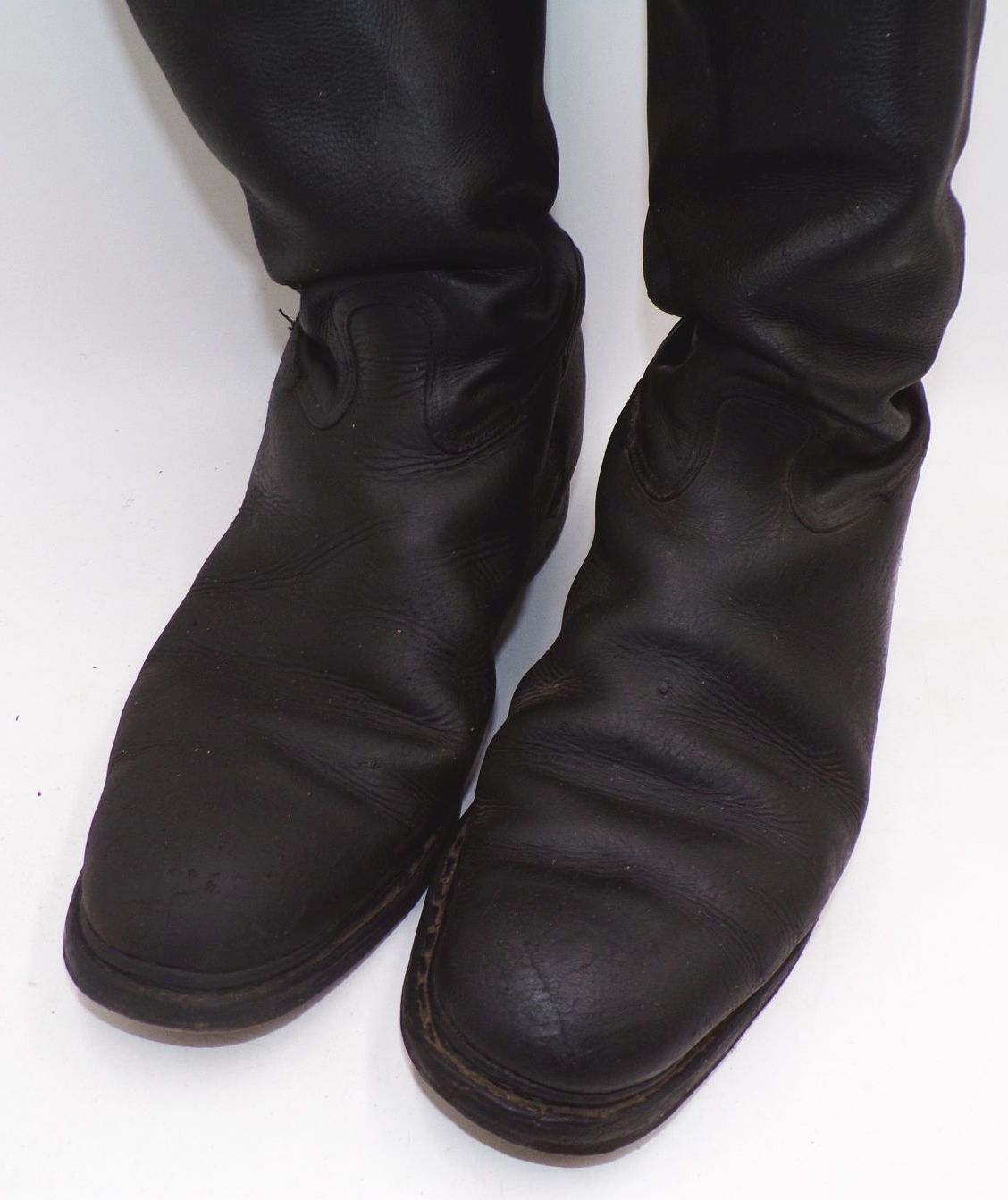 Alte Hassia Reiterstiefel Schwarz Lederstiefel Stiefel Größe 42 