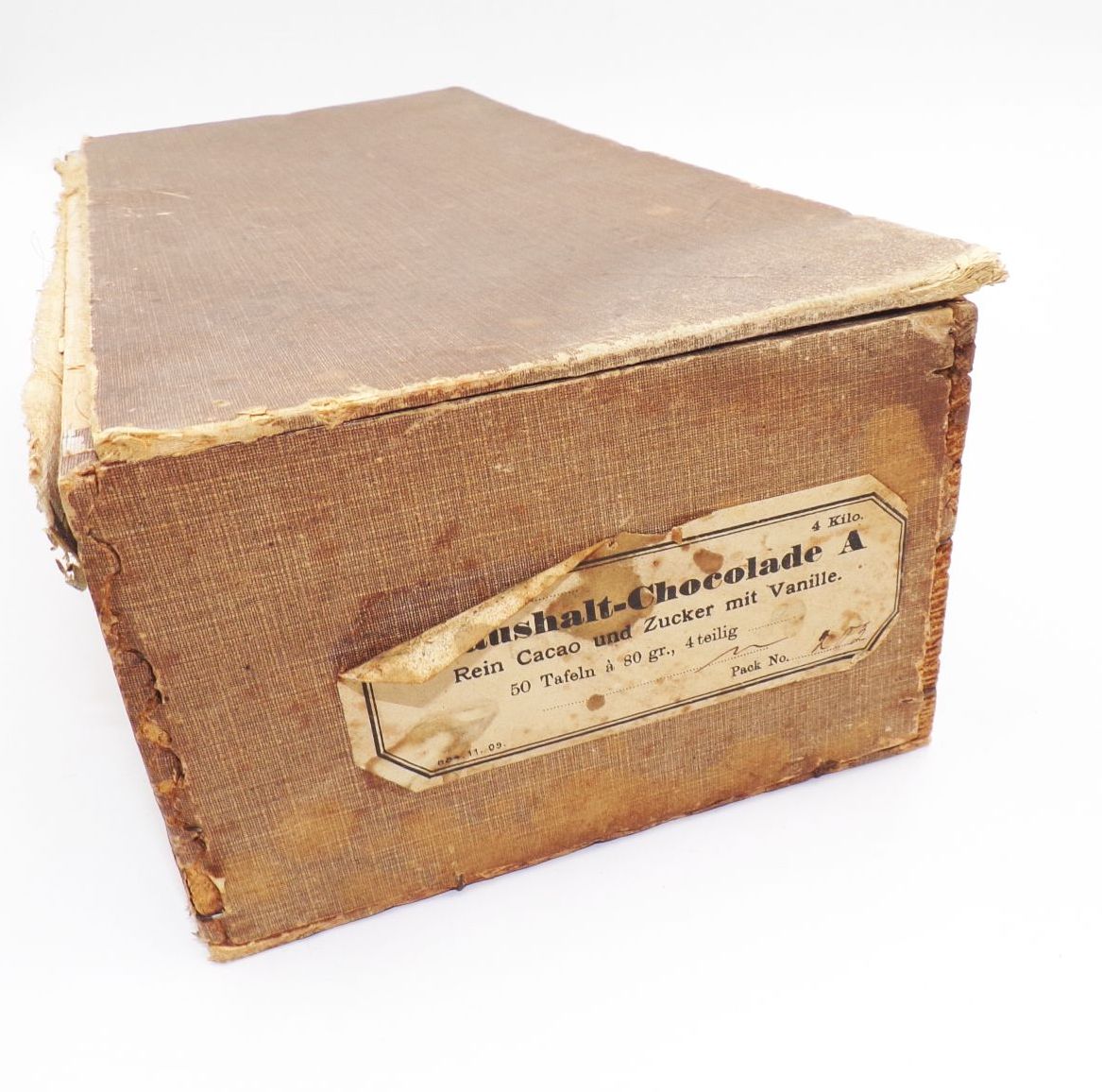 Haushaltungs Chocolade Alte Box Schachtel Antik Kiste Schokolade Reklame