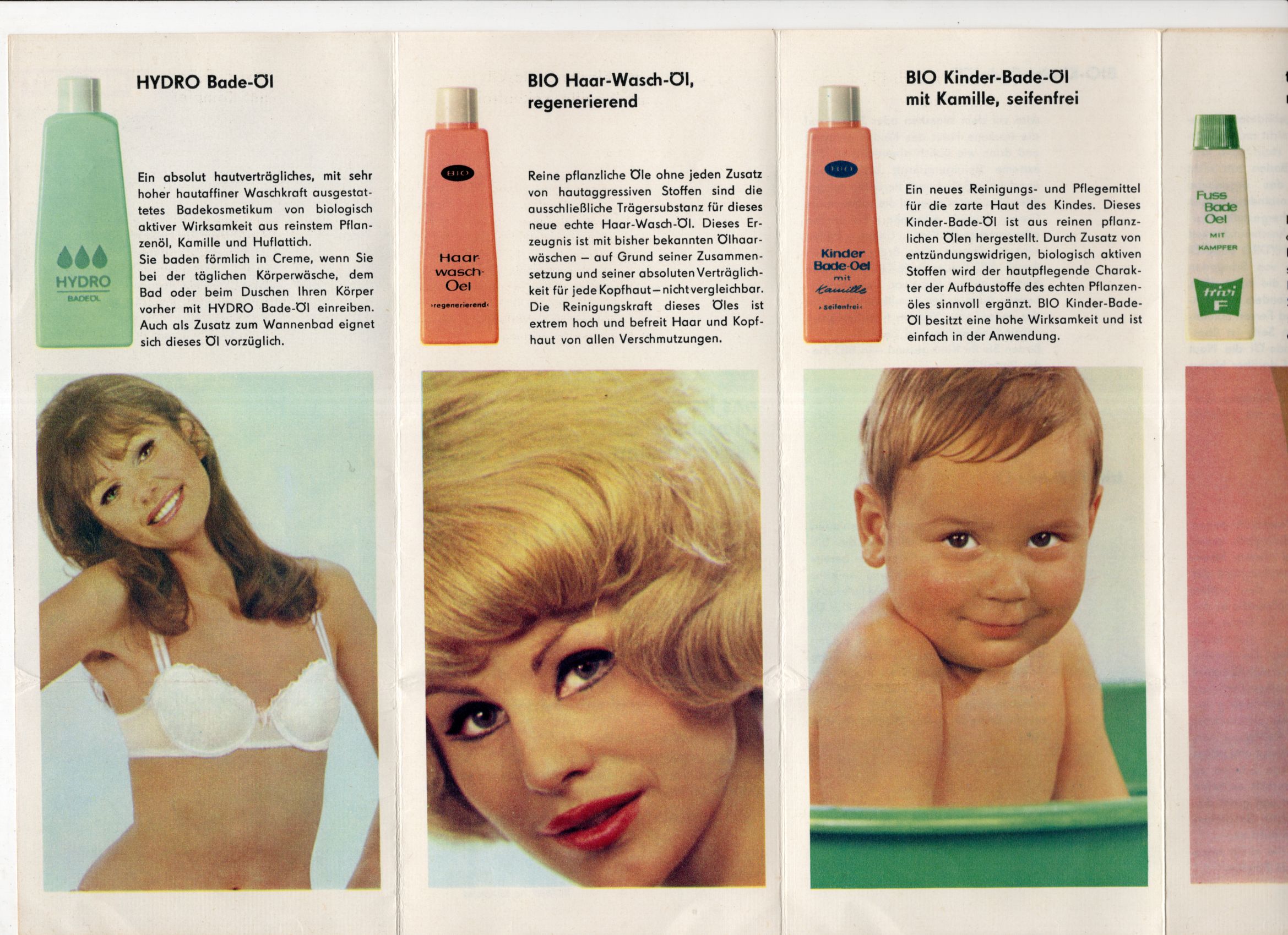 Prospekt Kosmetische Öle Bio Haarwaschöl 1969 DDR Berlin Kosmetik 