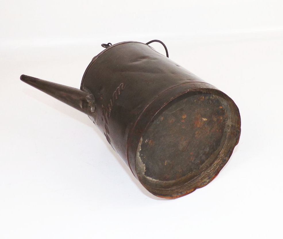 Alte Petroleum Kanne 2 Liter Blech Metall Oldtimer Garage Deko